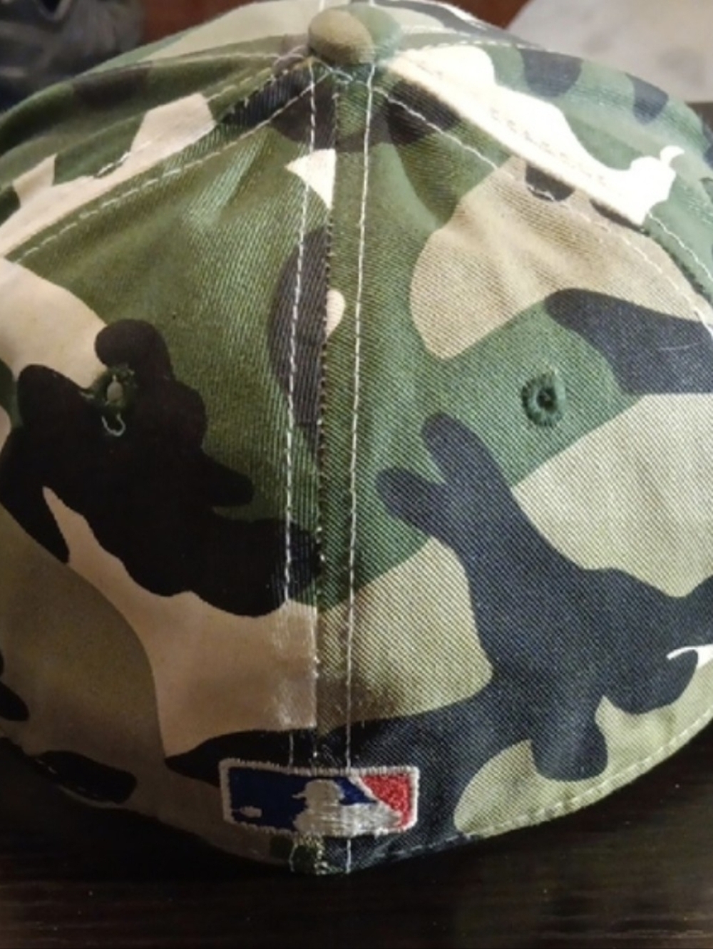 NY Yankees Camouflage MLB Fitted Baseball Hat Size L 7 1/2 - Picture 3 of 4